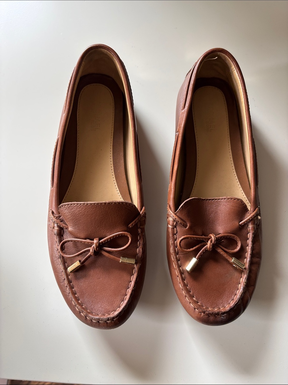 Michael Kors Brown Leather Women's Moccasin Loafers